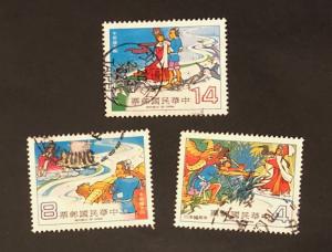 1981 Stamp of Taiwan Scott # 2253-55-It is of Fairy Tales The Cowherd and The We