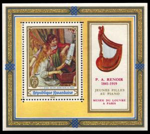 Rwanda 286a,MNH, P.A. Renoir painting souvenir sheet