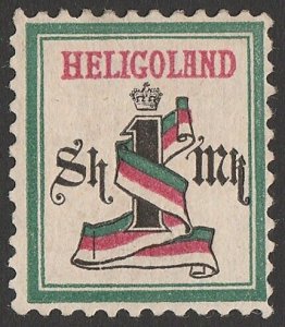 HELIGOLAND 1875 Numeral 1Mk (1s), perf 11½. Mi 19B cat €1800. Expertised.