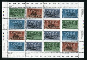 Canada 1540a World War II 1944 Victory in Sight Sheet of 16 Stamps MNH 1994