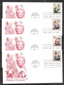 #3883-86 FDC ArtCraft Set of 4 Covers (12979)