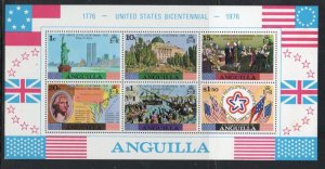 Anguilla Sc 222a 1975 US Bicentennial stamp sheet stamp mint NH