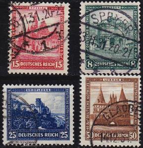 GERMANY REICH [1931] MiNr 0459-62 ( O/used ) Bauwerke