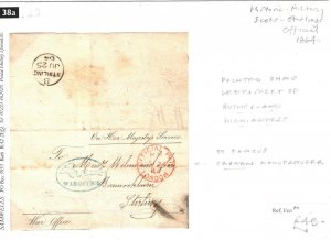 GB Scotland Cover Military Official OHMS Lettersheet SUTHERLAND 1864 38a.22