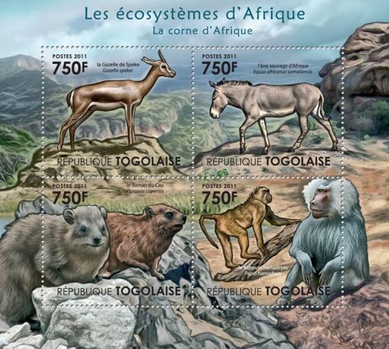 TOGO 2011 SHEET THE ECOSYSTEMS OF AFRICA WILDLIFE tg11420a