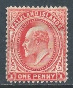 Falkland Islands #23b Mint No Gum 1p King Edward VII - Wmk. 3 - Thick Paper