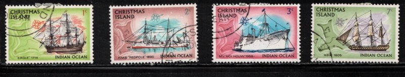 CHRISTMAS ISLAND Scott # 39-41, 45 Used - Ships