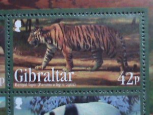 ​GIBRALTAR-2011 ENDANGER ANIMALS MNH S/S EST. $14.00 VF WE SHIP TO WORLD WIDE.