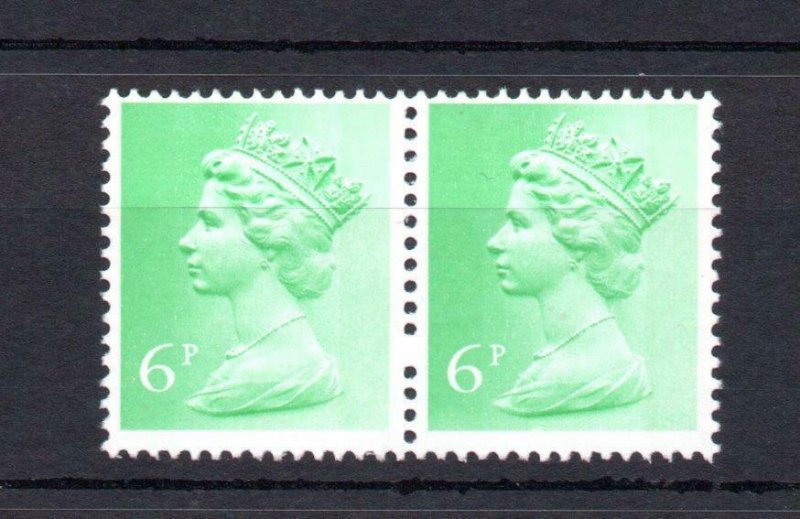 6p FCP/PVAD MACHIN UNMOUNTED MINT PAIR + BLIND PERFORATION