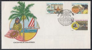 Cocos Keeling Islands Scott 166-8 FDC - Cocos Malay Industries