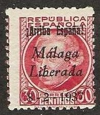 Malaga, Spain, 10L14,  mint,  never hinged. 1937. (S1355)