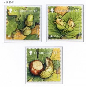 Guernsey 2011 Forests Set SG1376/1378 Unmounted Mint