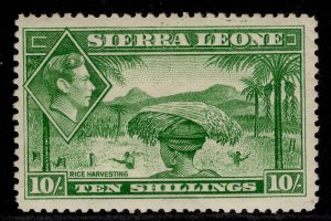 SIERRA LEONE GVI SG199, 10s emerald-green, M MINT. Cat £40.
