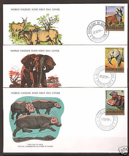 Worldwide Collection - 1976-1978 WWF Official FDC-s, 55 different