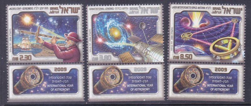 Israel 1769-71 MNH 2009 International Year of Astronomy Full set of 3 W/Tabs