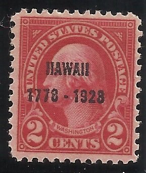 647 2c Hawaii Overprint MNH F/VF Centering