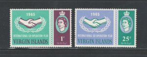 Virgin Islands 1965 ICY Omnibus Issue Scott # 161 - 162 MH