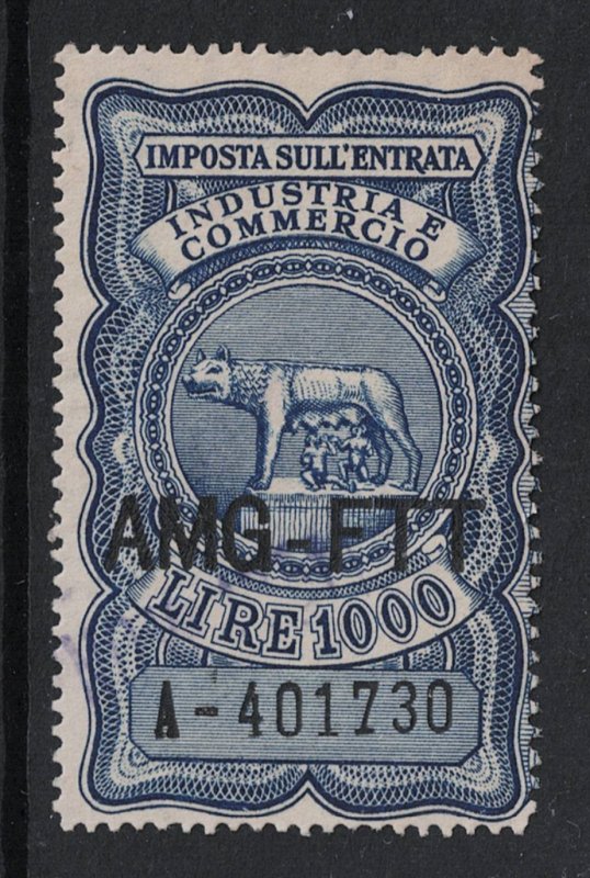 Italy 1940s AMG-FTT 1000 Lire Revenue Used - S29819