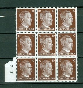 Germany. WWII. 1942. 9 Block 10 Pf. Brown, H..... MNH. Scott# 511 A.