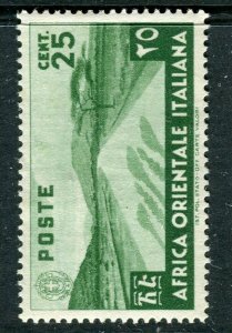 ITALY; EAST AFRICA 1938 early pictorial issue Mint hinged 25c. value