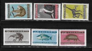 Colombia 1960 Alexander von Humboldt Animals Sc 713-715 C357-359 MNH A1100