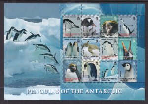 British Antarctic Territory C4 Penguins Souvenir Sheet MNH VF