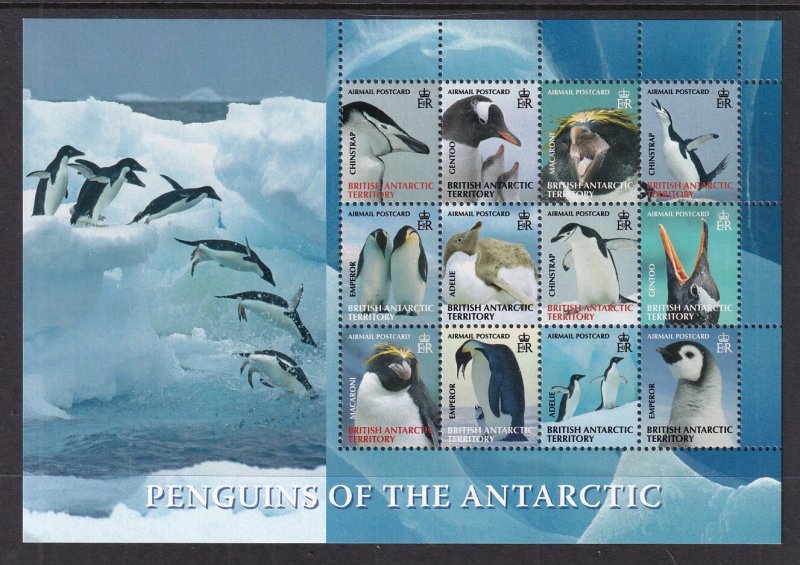 British Antarctic Territory C4 Penguins Souvenir Sheet MNH VF