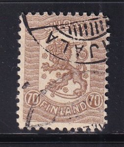 Finland    #116  used  1918  Arms  Vasa issue  70p