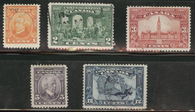 CANADA Scott 141-145 used 1927 set  CV$18