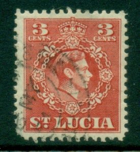 St Lucia 1949 KGVI Portrait 3c FU