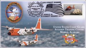 2015, USCG Aviation Training Center, Pictorial Postmark, 225th Anniv, Mobile AL,