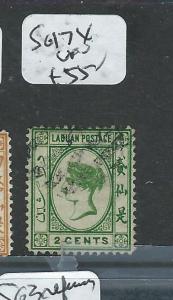 LABUAN   (P0108B)  QV   CAMEO  2C   SG 17X   WMK REVERSED        VFU