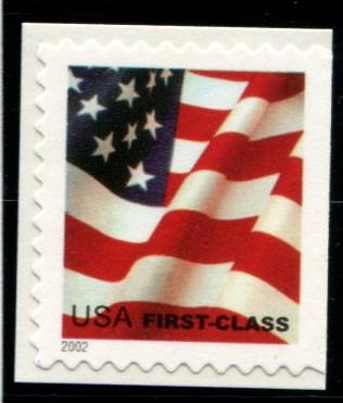 3624 US (37c) US Flag SA VB, MNH sgl