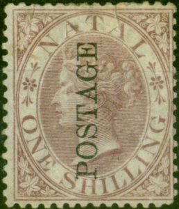 Natal 1873 1s Purple-Brown SG63 Type 10 Poor MM Filler CV £475 