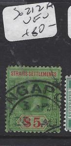 MALAYA STRAITS SETTLEMENTS  (P0211B)  KKGV $5.00   SG 212A   VFU 