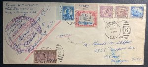 1929 Detroit MI USA LZ 127 Graf Zeppelin First Round The World Flight cover