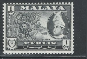 Malaya States - Perlis 1957 Sultan Raja Syed Putra & Copra 1c Scott # 29 MH