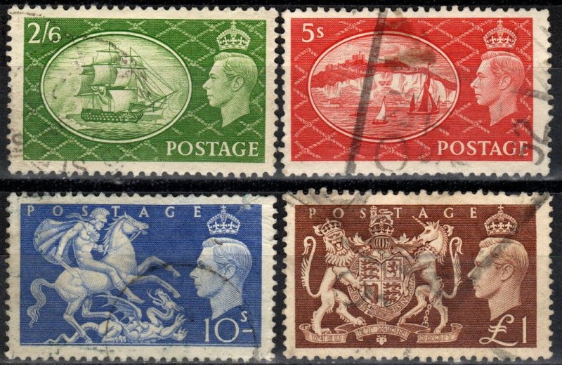 Great Britain #286-9  F-VF Used CV $25.00  (X2817)