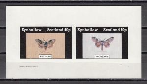 Eynhallow, 1982 issue. Moths, IMPERF sheet of 2. E4. ^