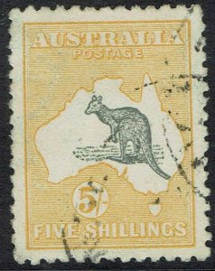 AUSTRALIA 1915 KANGAROO 5/- 2ND WMK USED 