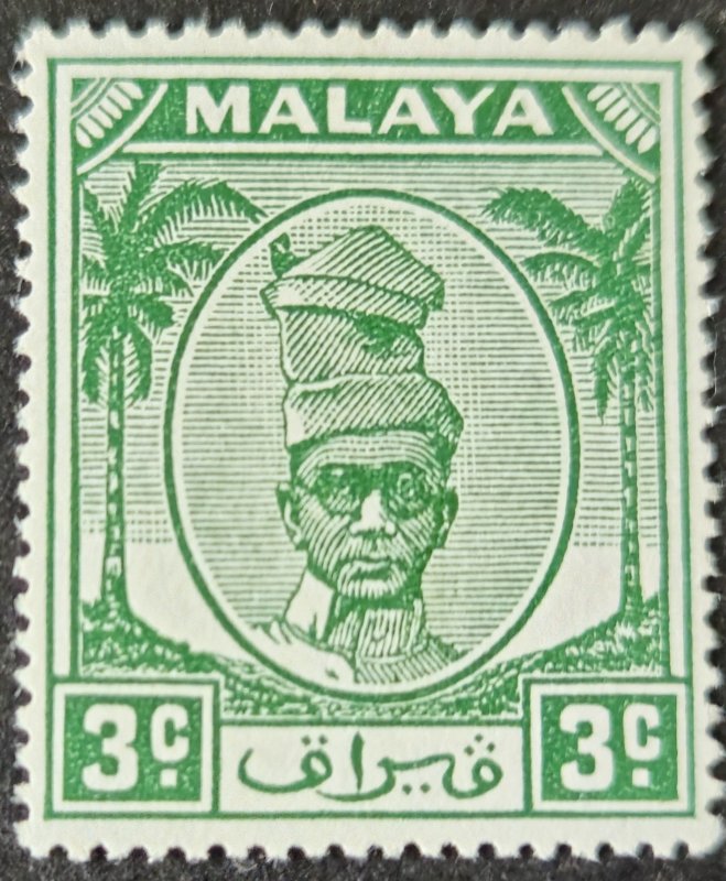 Malaya Perak 1950 SG130 MM 3c green