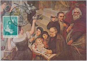 57089 - BELGIUM - POSTAL HISTORY: MAXIMUM CARD 1965 - ART stamp day-