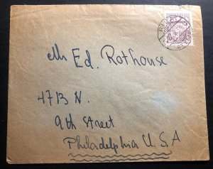 1934 Riga Latvia Cover To Philadelphia Pa USA Sc#150