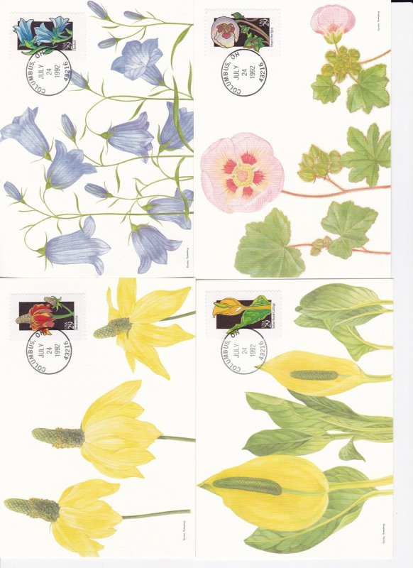 United States # 2647-96, Wildflowers Set of 50 Different on Fleetwood Post Card