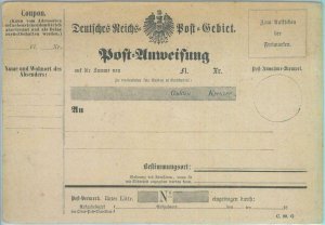 89301 - GERMANY  - Postal History - STATIONERY Formular CARD Money  Order