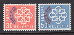 Switzerland 1959 Europa Overprinted Set MNH #376-7