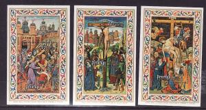 Penrhyn-Sc#B4-6-three unused NH sheets-Easter-Paintings-A