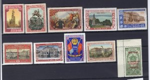 RUSSIA YR 1954,SC 1700-09,MI 1702-09,1722-23,MNH RUSSIA AND UKRAINE UNION