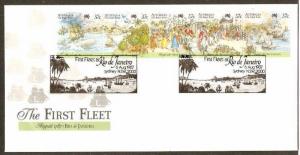 Australia 1987 Fleet at Rio de Janeiro Ship Whale FDC # 6668