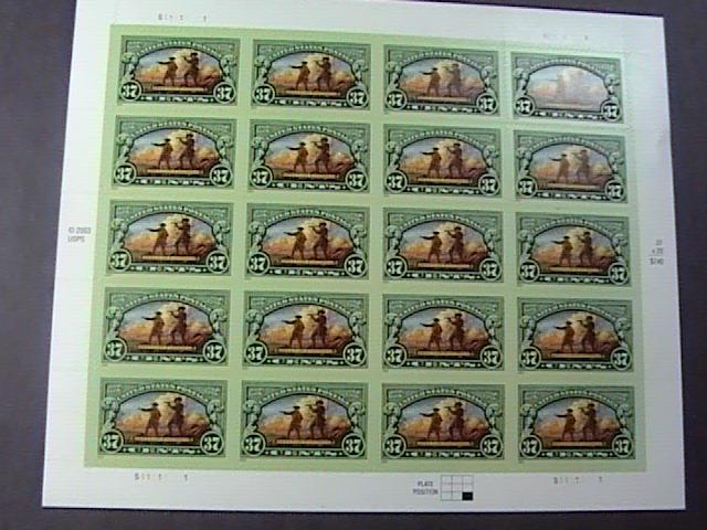 U.S.# 3854-MINT/NEVER HINGED--PANE OF 20---LEWIS & CLARK-EXPLORERS----2004